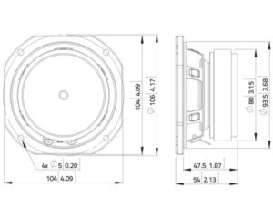 Altoparlante 4 fullrange LAVOCE FSF041.00 80W