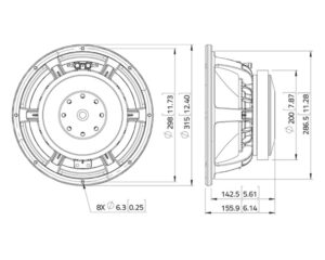 waf123.02 woofer misure