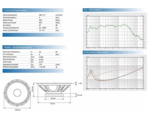 woofer gt15504 data