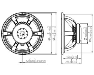 woofer saf184.02 misure