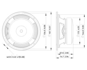 Woofer 6,5 LAVOCE WSF061.52 250W