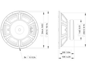 Woofer 10 LAVOCE WSF102.00 350W