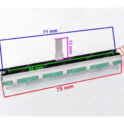 Slider fader 10K X2 STEREO ricambio per mixer Behringer serie UB, MX, XENIX e altri