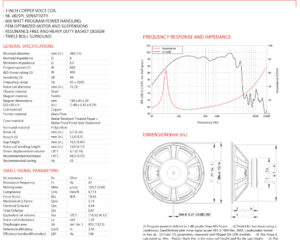 woofer lavoce 38cm ssf153.00 data