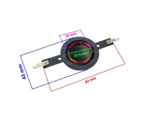 Bobina ricambio tweeter in seta 25,5 mm